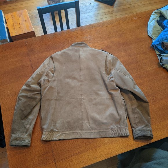 Suede leather jacket with pockets vintage - Picture 2 of 4